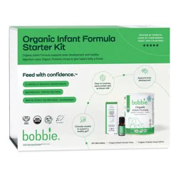 Bobbie Organic Infant Formula Starter Kit Routine + Probiotic - 14.1oz: Milk Base, Easy to Digest, Unflavored