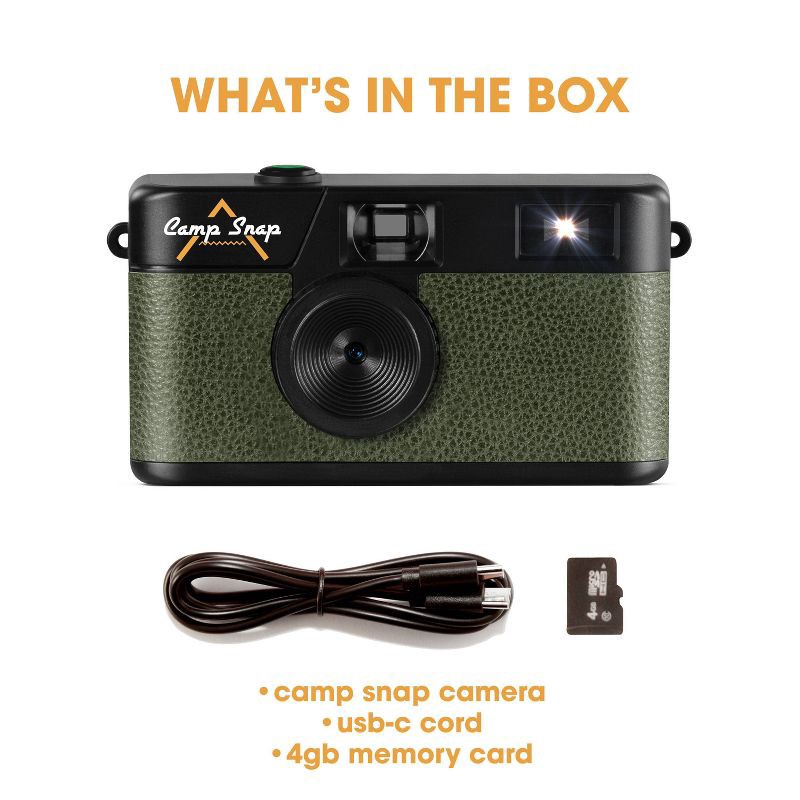 slide 9 of 15, Camp Snap Screen-Free Digital Camera - Green, 1 ct