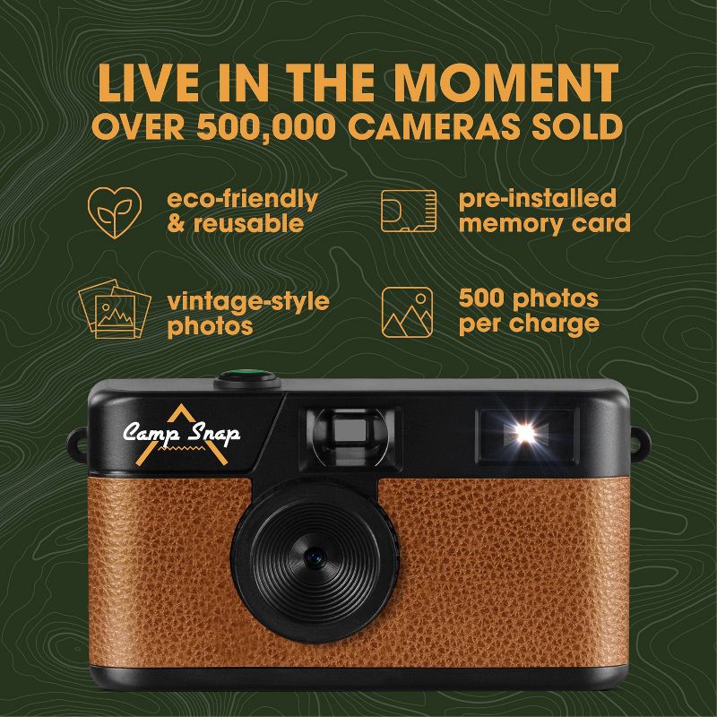 slide 5 of 13, Camp Snap Screen-Free Digital Camera - Brown, 1 ct