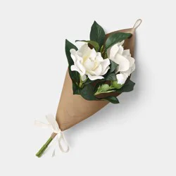 12" Wrapped Gardenia Floral Bundle - Threshold™