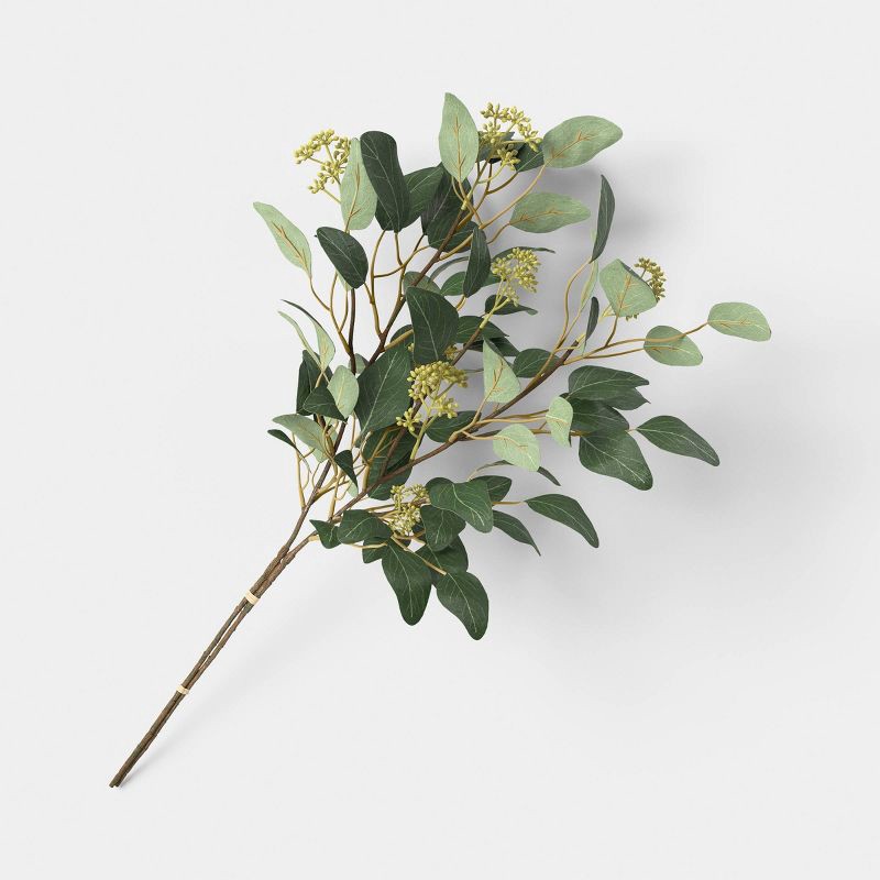 slide 1 of 3, 27" Seeded Willow Eucalyptus Stem - Threshold™, 1 ct