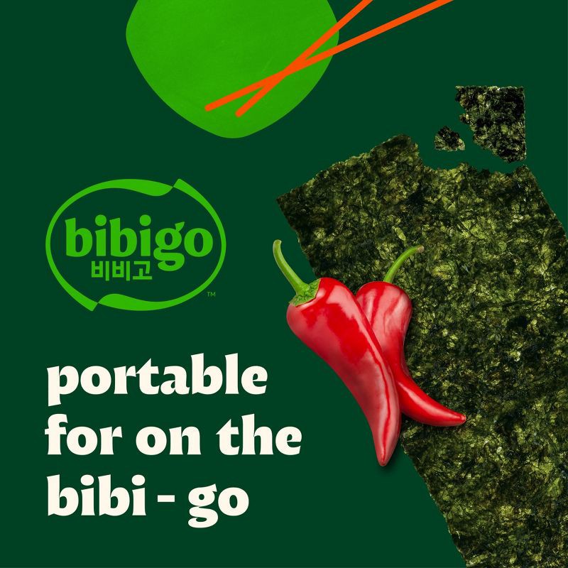 slide 5 of 7, Bibigo Hot Chili Seaweed Crisps - 0.14oz, 0.14 oz