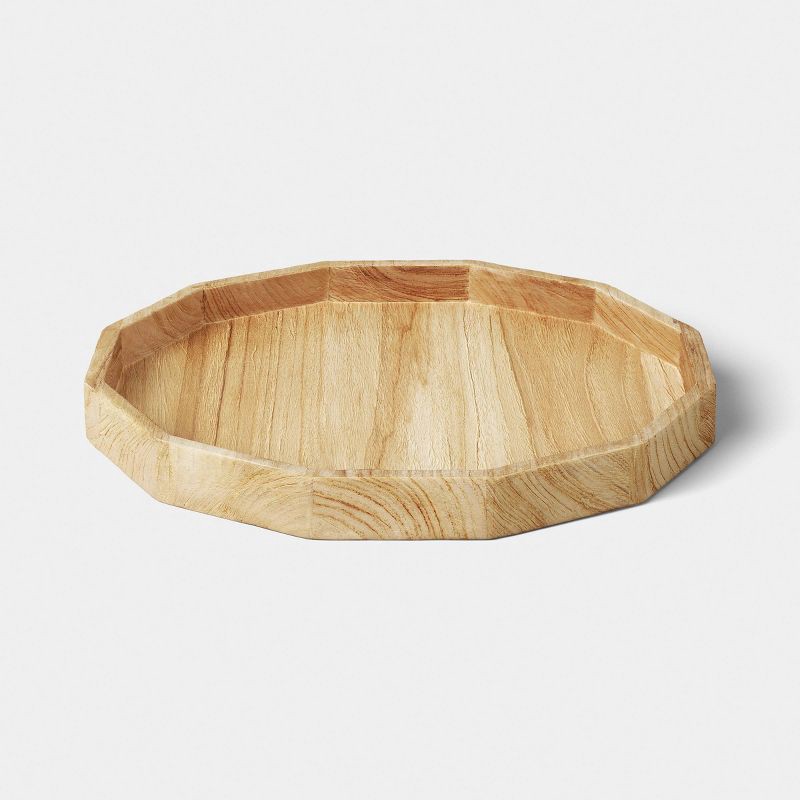 slide 1 of 3, 15" Bleached Wood Tray - Threshold™, 1 ct