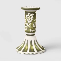 6"x4" Ceramic Mixed Floral Painted Taper Candle Holder - Threshold™