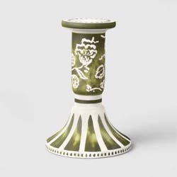 6"x4" Ceramic Mixed Floral Painted Taper Candle Holder - Threshold™