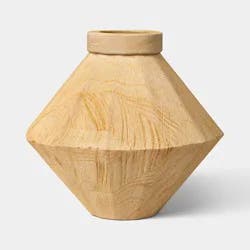 Short Bleached Wood Vase - Threshold™