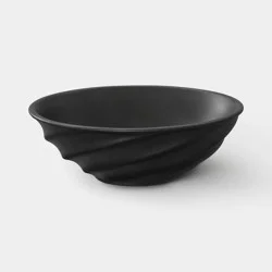 12.25" Twisted Ceramic Bowl Black - Threshold™