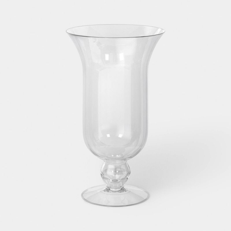slide 1 of 3, Tall Glass Footed Vase Blown - Threshold™, 1 ct