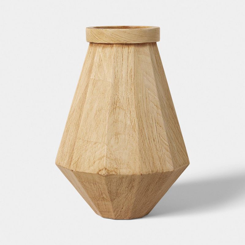 slide 1 of 3, Tall Bleached Wood Vase - Threshold™, 1 ct