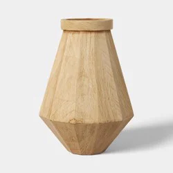 Tall Bleached Wood Vase - Threshold™