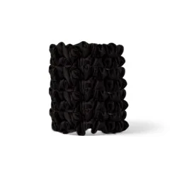 The Hair Edit Ruched Ribbons Skinny Satin Scrunchies Set - 8-Pack Black: Hair Styling, Securing All Hair Types