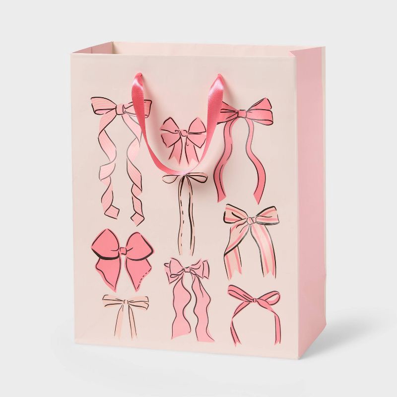 slide 1 of 3, Medium Bows Birthday Gift Bag - Spritz™, 1 ct