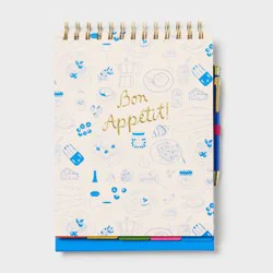 7"x9.5" Spiral Standing Recipe Book 120 Pages - Spritz™