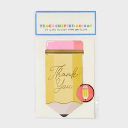 Die-cut Teacher Appreciation Gift Card Holders Pencil - Spritz™