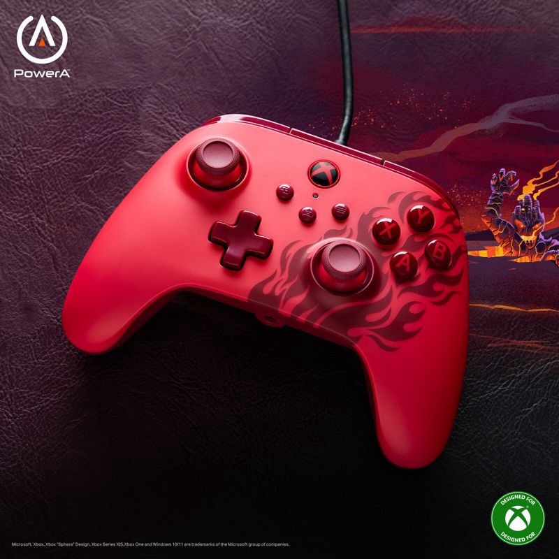 slide 2 of 11, PowerA Advantage Wired Controller for Xbox Series X|S - Red Flame, 1 ct