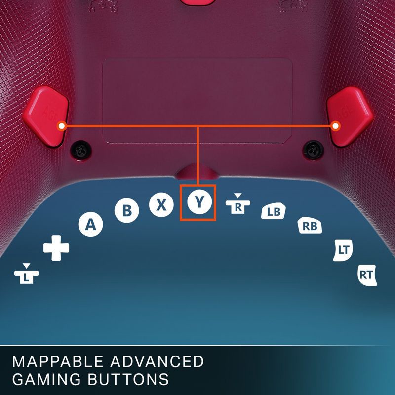 slide 4 of 11, PowerA Advantage Wired Controller for Xbox Series X|S - Red Flame, 1 ct