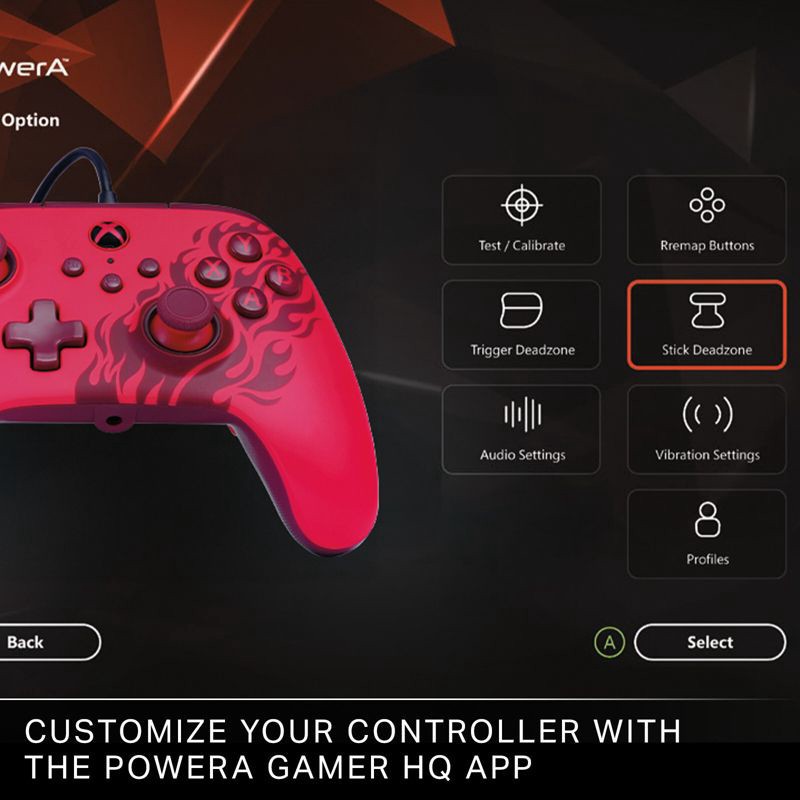 slide 8 of 11, PowerA Advantage Wired Controller for Xbox Series X|S - Red Flame, 1 ct