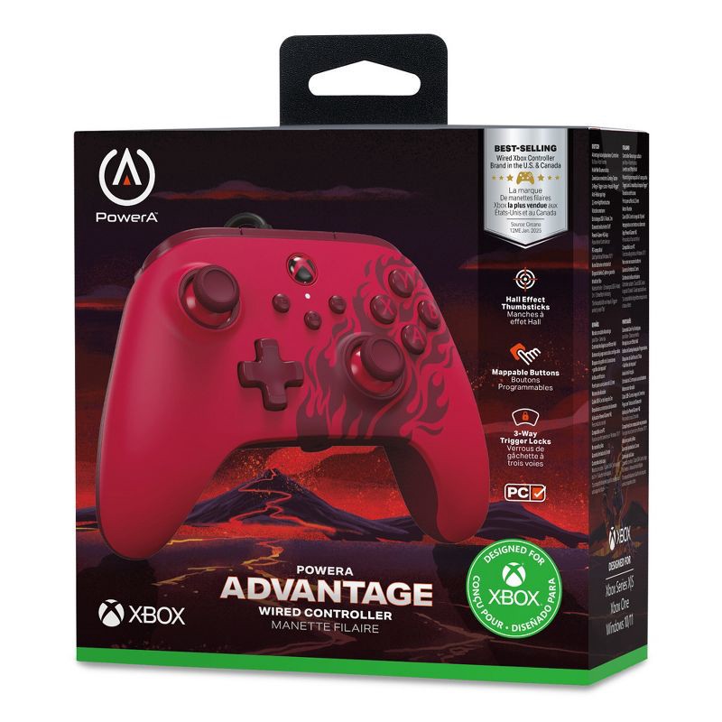 slide 10 of 11, PowerA Advantage Wired Controller for Xbox Series X|S - Red Flame, 1 ct