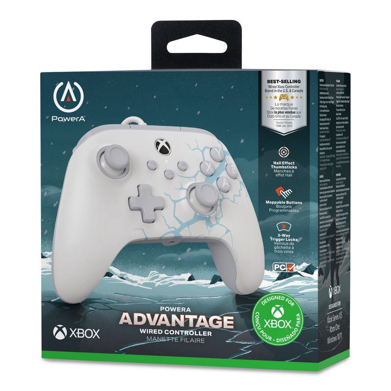 slide 10 of 11, PowerA Advantage Wired Controller for Xbox Series X|S - Arctic Ice, 1 ct