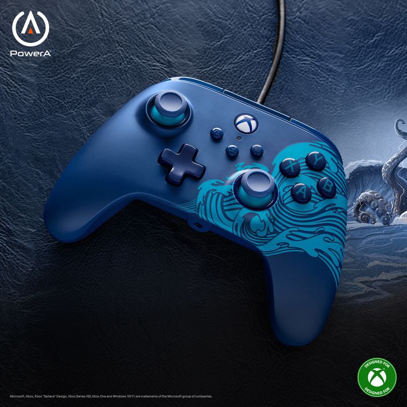 slide 2 of 11, PowerA Advantage Wired Controller for Xbox Series X|S - Blue Wave, 1 ct