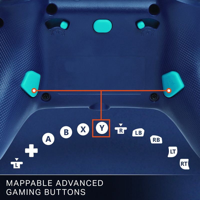 slide 4 of 11, PowerA Advantage Wired Controller for Xbox Series X|S - Blue Wave, 1 ct