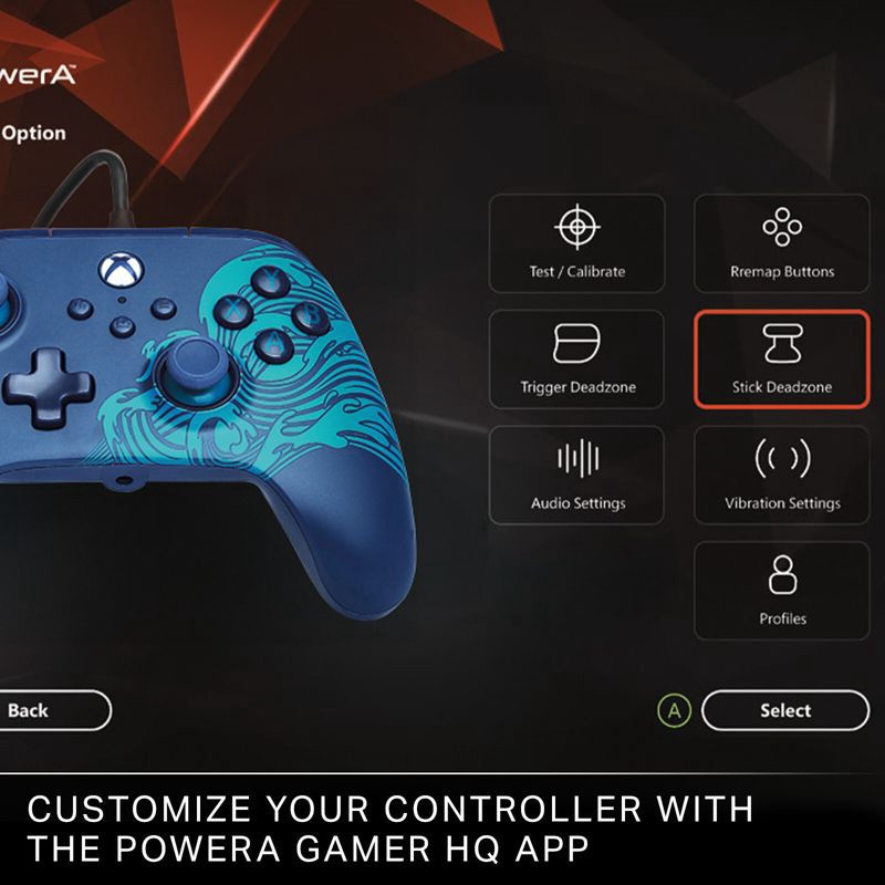 slide 8 of 11, PowerA Advantage Wired Controller for Xbox Series X|S - Blue Wave, 1 ct