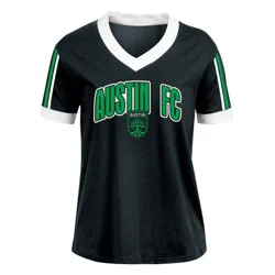 MLS Austin FC Women's V-Neck Ringer T-Shirt - L