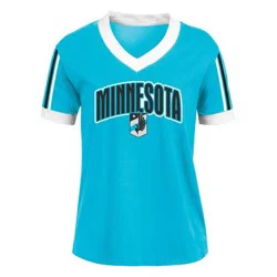 MLS Minnesota United FC Women's V-Neck Ringer T-Shirt - S