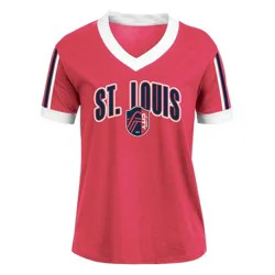 MLS St. Louis City Women's V-Neck Ringer T-Shirt - S