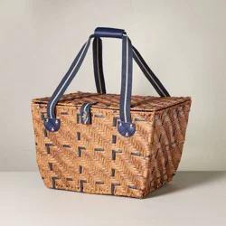 Hearth & Hand with Magnolia 11"x16" Woven Picnic Basket Light Brown - Hearth & Hand™ with Magnolia