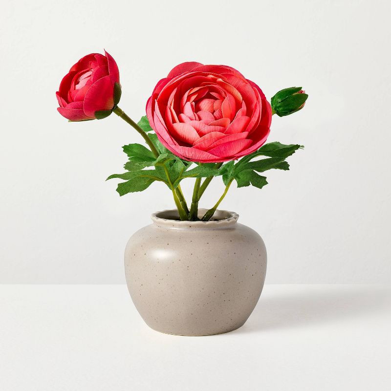 slide 1 of 3, Hearth & Hand with Magnolia Small Pink Ranunculus Artificial Arrangement - Hearth & Hand™ with Magnolia, 1 ct