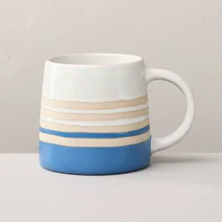 Hearth & Hand with Magnolia 16.5 fl oz Ceramic Mug Blue Stripe - Hearth & Hand™ with Magnolia