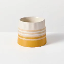 Hearth & Hand with Magnolia 2 Wick Medium Ceramic Seasonal Sun and Citron Jar Candle 12oz - Hearth & Hand™ with Magnolia