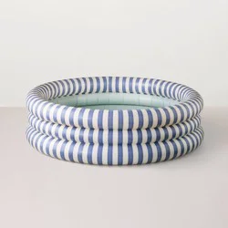 Hearth & Hand with Magnolia Round Inflatable Kiddie Pool Blue Striped - Hearth & Hand™ with Magnolia