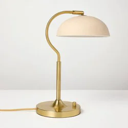 Hearth & Hand with Magnolia Ceramic Shade Table Lamp Brass - Hearth & Hand™ with Magnolia