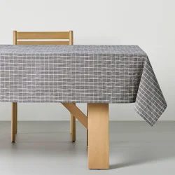 Hearth & Hand with Magnolia 84"x60" Striped Tablecloth Navy - Hearth & Hand™ with Magnolia