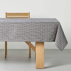 Hearth & Hand with Magnolia 84"x60" Striped Tablecloth Navy - Hearth & Hand™ with Magnolia