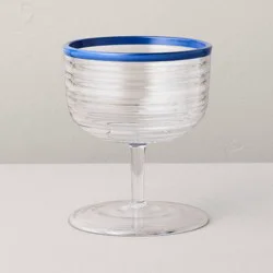 Hearth & Hand with Magnolia 8 fl oz Tritan Plastic Coupe Glass Blue - Hearth & Hand™ with Magnolia