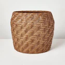 Hearth & Hand with Magnolia 12"x14" Small Round Woven Patterned Outdoor Plant Basket - Hearth & Hand™ with Magnolia