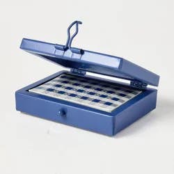 Hearth & Hand with Magnolia Deck of Cards with Container Navy/Gingham - Hearth & Hand™ with Magnolia