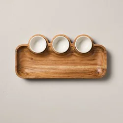 Hearth & Hand with Magnolia Wooden Dip Platter - Hearth & Hand™ with Magnolia