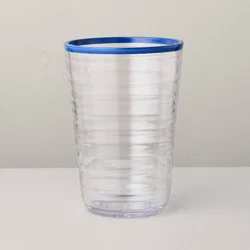 Hearth & Hand with Magnolia 22 fl oz Tritan Plastic Tall Glass Blue - Hearth & Hand™ with Magnolia