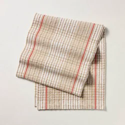Hearth & Hand with Magnolia 72"x14" Table Runner Tan Gingham - Hearth & Hand™ with Magnolia