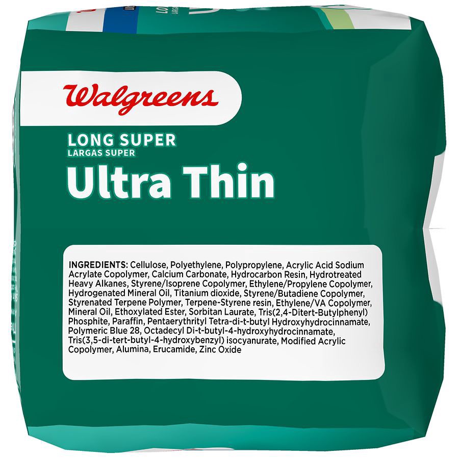 slide 3 of 5, Walgreens Ultra Thin Long Super Pads With Flexi-Wings, 16 ct