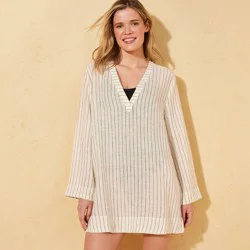 Andie Swim Women's Paula Tunic Cover Up - Black Striped M