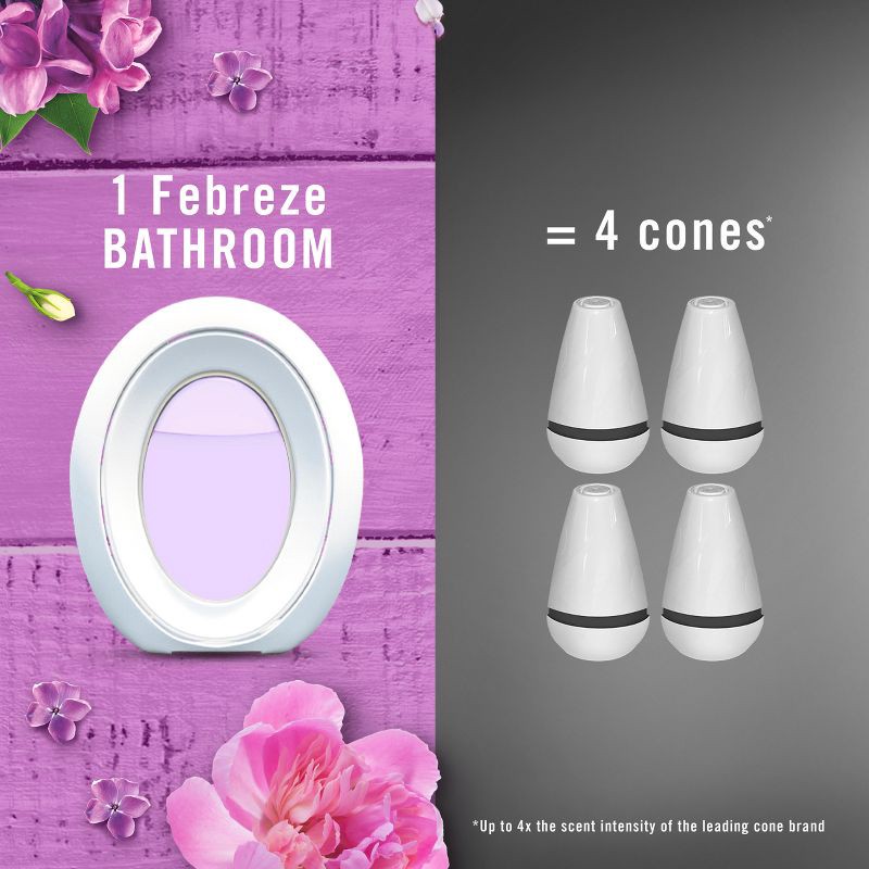 slide 6 of 12, Febreze Bathroom Air Freshener Lilac Sunrise - 2ct, 2 ct