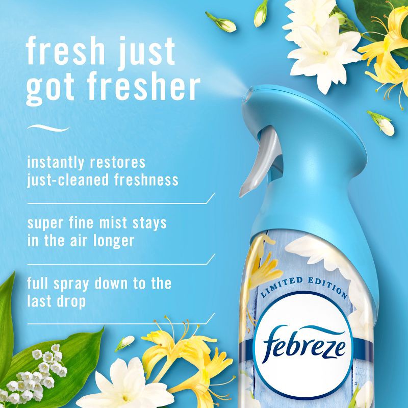 slide 4 of 13, Febreze Odor-Fighting Air Freshener Jasmine & Honeysuckle, 1 ct