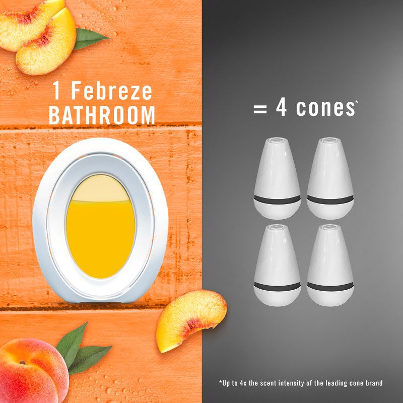 slide 6 of 10, Febreze Bathroom Air Freshener Juicy Summer Peaches - 2ct, 2 ct