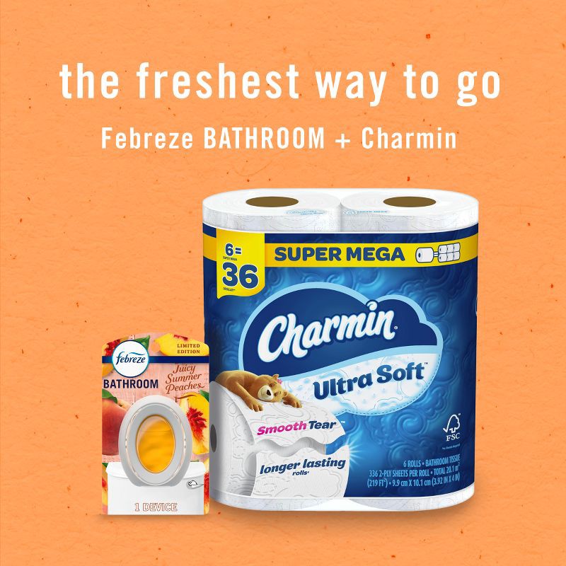 slide 9 of 10, Febreze Bathroom Air Freshener Juicy Summer Peaches - 2ct, 2 ct