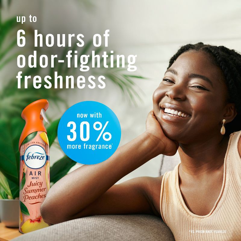 slide 8 of 13, Febreze Odor-Fighting Air Freshener Juicy Summer Peaches, 1 ct